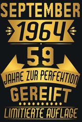 September 1964 Lustige Geschenke 59. Geburtstag - Notizbuch: Lustige geschenke zum 59 geburtstag, Notizbuch geburtstag für Männer und Frauen, Papa ... journal / 6x9 Zoll, 110 Seiten