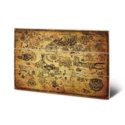 Nintendo Impression sur Bois 29, 5 x 20 cm - The Legend of Zelda (Carte)
