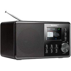 Karcher Dab 3000 - Rádio Dab (rádio digital, Dab Plus/FM RDS, entrada auxiliar, despertador com alarme duplo, rádio de cozinha pequena, preto)