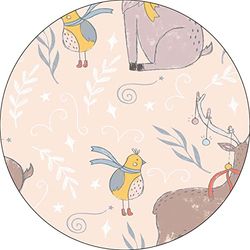 Bonateks, Round Digital Printed Mouse Pad, Non-Slip Base, for Office and Home, Diameter:22cm