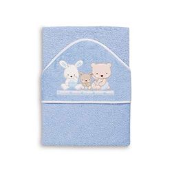 INTERBABY 01080-01 ręcznik kąpielowy Mod Love, 1 x 1 m, niebieski