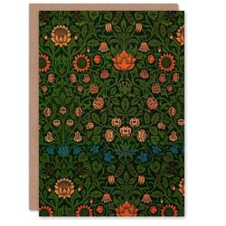 Artery8 William Morris Art Card Violet and Columbine Floral Pattern