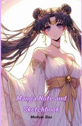 Manga Note and Sketchbook: Medium Size