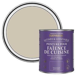 Rust-Oleum Peinture Beige Résistante à l'eau pour Faïence de Cuisine, Finition Satinée - Pénombre 750ml
