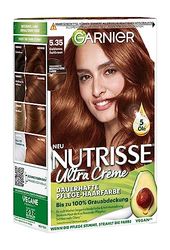 Garnier Nutrisse Creme Coloration dorato Reh marrone 5.35, colorazione per capelli per permanente colore dei capelli (con 3 naehrenden Oli) – Confezione da (3 X 1 pezzi)