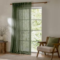 Yard Panel de Cortina Transparente con lengüeta Superior Cirrus Bosque - 140 x 250 cm