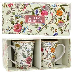 The Leonardo Collection William Kilburn Kilburn Mugs Set of 2 Kitchen & Home | Stylish Tableware Mug Set of 2 for Every Occasion | Lovely Coffee Cup Set of 2 for Mens Gifts & Birthday Gifts for Women