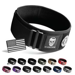 Gymreapers Cintura per sollevamento pesi a chiusura rapida, per bodybuilding, powerlifting, cross training, in neoprene da 10,2 cm, con fibbia in metallo, supporto olimpico regolabile per la schiena