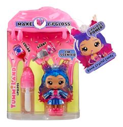 Yummiland Lip Gloss Poupée - Roxie Crystal Candy - Inclut le Kit DIY Lip Gloss, Convient aux Enfants de 4 Ans et Plus