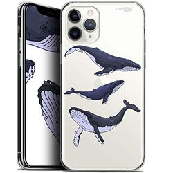 Caseink fodral för Apple iPhone 11 Pro (5.8) gel HD [tryckt i Frankrike - iPhone 11 Pro fodral - mjukt - stötskyddat ] 3 valar