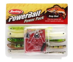 Berkley PowerBait Pro Pack Drop Shot; Soft Bait Vis Kunstaas Kit voor vissers die willen vissen op baars, snoekbaars & roofvis; Inclusief Jigkoppen, haken & Soft Lures, Gevarieerd, Assorti
