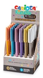 CARIOCA Metallic Gel Pens | Display of 30 Fiorella Gel Pens Metallic Colors | For School, University and Office | Tip Ø 0.1mm | 30 Pieces