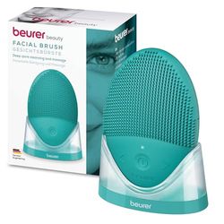 Beurer FC 52 Laguna Spazzola per il Viso Vibrante in Silicone, Pulizia Profonda dei Pori con Funzione Massaggio, Impermeabile, Adatta a Tutti i Tipi di Pelle