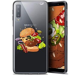 Caseink fodral för Samsung Galaxy A7 2018 (A750) (6) HD gel [ ny kollektion - mjuk - stötskyddad - tryckt i Frankrike] Splash Burger