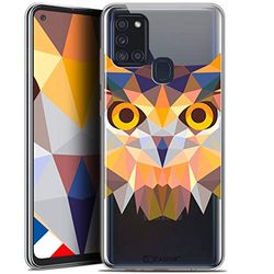 Caseink fodral för Samsung Galaxy A21S (6.5) [HD gel tryckt i Frankrike polygon djurserie - mjuk - ultratunn] uggla