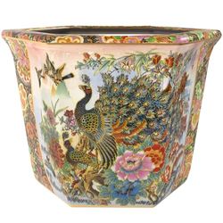 Oriental Furniture Vaso di fiori, porcellana, multicolore