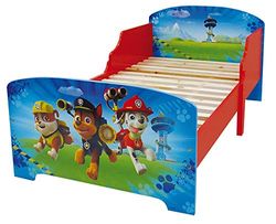 Fun House | Lit Enfant Pat Patrouille Avec Lattes | 140 x 70 x 59 Cm | Licence Officielle | Collection Chambre Pat Patrouille | Poids Max 50 Kg | Dès 24 Mois | Bois MDF | Bleu | 712532