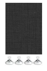 GARDINIA, Flexible sun protection, Translucent, 6 Suction Cups Included, Black, 60 x 120 cm