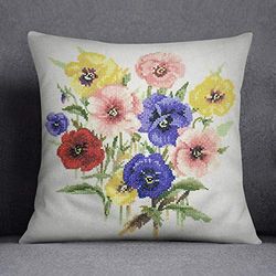 Bonamaison Funda de cojín, Cotton, Multicolor, 45X45