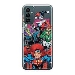 ERT GROUP mobiltelefonfodral för Samsung M13 4G/M23 5G/F23 originalt och officiellt licensierat DC mönster Justice League 004 optimalt anpassad till formen på mobiltelefonen, gedeeltelijk transparant