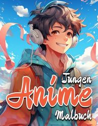 Anime Jungen Malbuch: Cool Boys Anime Characters to Color for Kids & Teens