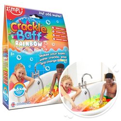 Zimpli Kids Crackle Baff Rainbow de Zimpli Kids, Pack de 6 baños, Hace crepitar, estallar y Cambiar el Agua de Color como Magia, Actividad lúdica multisensorial