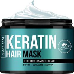 SAVION Masque Capillaire Fournit Traitement Curatif à 360 ° pour Hydratation/Conditionnement Instantanés