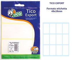 Tico Italia E-4828A Etichetta in Busta, 48 x 28 mm, Bianco