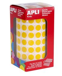 APLI 4851 rol stickers rond 10,5 cm, geel