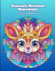 Kawaii Mandala Animals - Coloring Adventure: Relaxing Art, Mindful Moments, Cute Animal Mandalas for Kids