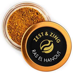 Ras el Hanout (Ground), 22g Spice Jar - Premium Blends by ZEST & ZING. Fresher, Convenient, Stackable Spice Jars.