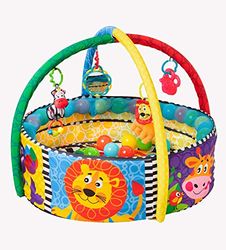 Playgro Ball Activity Nest – 5 Fun Play Modes, 32 Colourful Balls & Detachable Hanging Toys - Sensory Baby Play Mat with Mirror for Self-Awareness - Baby Play Mat Suitable for Babies From 0 Months+