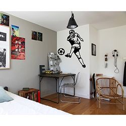 Tatoutex Stickers Footballeur - Violet, L 80cm x H 112cm