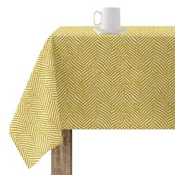 BELUM Nappe Anti-Taches en résine Anti-Taches 100 x 140 cm Modèle Alexandrie Moutarde, Nappe Non cirée, Nappe sans rigidité, Toucher Coton