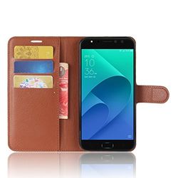 Funda para ASUS ZenFone 4 Selfie Pro ZD552KL Faux Cuero Billetera con Stand Función Carcasa para ASUS ZenFone 4 Selfie Pro ZD552KL (Marrón)