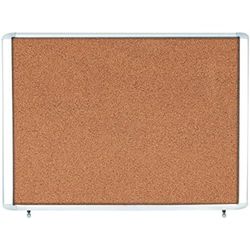 Bi-Office, Vitrine extérieure Mastervision, surface en liège, porte en verre à charnière supérieure, cadre en aluminium, 80,4 x 68,1 cm (capacité : 6 x A4)