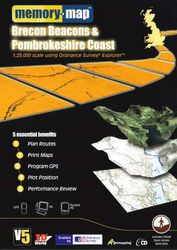 Memory-Map V5 Brecon Beacons & Pembrokeshire Coast OS 1:25,000