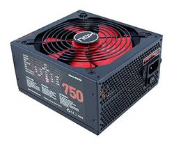 NOX NX 750W - NXS750 - Fonti alimentazione 750 W, compatibile SLI e Crossfire, ventola da 140 mm, ultra silenzioso, compatibile con Multi GPU, PFC attivo, nero