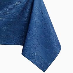 AmeliaHome Vesta Water-Repellent Polyester Tablecloth 110 x 160 cm Dark Blue