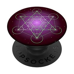 PopSockets Cool Metatron Cube Geometric Design Sacred Geometry Galaxy PopGrip: Impugnatura per Telefoni Cellulari e Tablet Intercambiabile