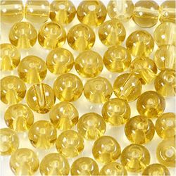 Creativ Glass Acrylic Beads, Yellow, One Size