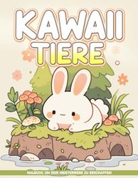 Kawaii-Tiere Malbücher zur Entspannung für Erwachsene: Kawaii Tiere Baby-Tiere Malvorlagen Für Erwachsene, Achtsamkeit Und Kunsttherapie, Geschenke Zur Entspannung.