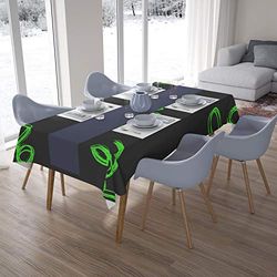 Bonamaison Kitchen Decoration, Tablecloth, Neon Green Fume, 140 x 200 Cm - Designed and Manufactured in Turkey