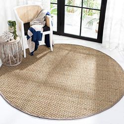 Safavieh Tapis en Fibres Naturelles Salon, Salle à Manger, Chambre à Coucher - Natural Fiber Collection, Tapis à Poil Court, Naturel, 201 x 201 cm