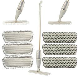 Salter COMBO-8797 - Mocio a spruzzo piatto con funzione spray integrata, include panno di pulizia e lucidatura, ideale per pavimenti in laminato, legno e piastrelle, serbatoio d'acqua da 600 ml, con 4