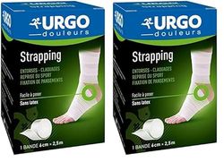 Urgo - Strapping - Bande élastique adhésive - Contention/Fixation de pansements - 1 bande 2,5mx6cm (Lot de 2)