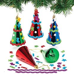 Baker Ross AX442 Kits De Adornos Combinables De L”Árbol - Paquete De 6, Suministros Creativos De Arte Y Manualidades Navideños para Que Los Niños Hagan Y Decoren