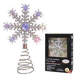 The Benross Christmas Workshop - Floco de neve com luz led para árvore de Natal (funciona a bateria)