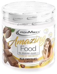 IronMaxx Amazing Food Sustitutivo de Comida – Chocolate 330 g | Con colágeno premium, alto en proteínas y sin gluten – en colaboración con Mariia