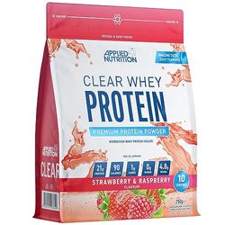 Applied Nutrition Clear Whey Isolate - Whey Protein Isolate, Refreshing High Protein Powder, Fruit Juice Style Flavours (Strawberry & Raspberry) (250g - 10 Servings)